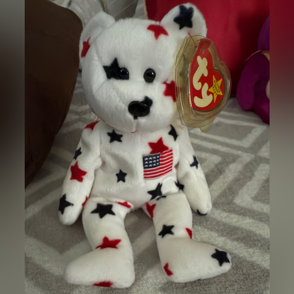 TY Beanie Baby Glory the Bear 1997 Retired Plush Toy - RARE